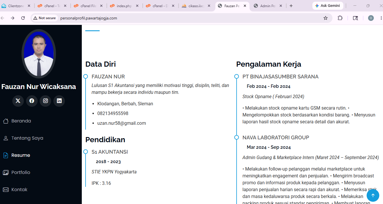 Fauzan Personal Profil
